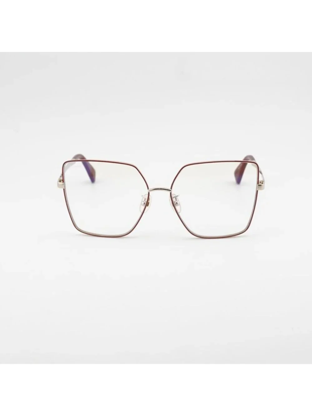 Max Mara MM5073-H-B 068 Eyeglasses Red 60mm Butterfly Frame, Blue Light Block